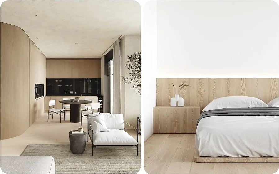 wood sticker bedroom living room